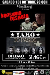 KONSUMO RESPETO Y TAKO EN BILBAO EL 1 DE OCTUBRE