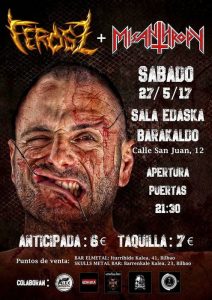 FEROSZ + MISANTHROPY ESTE SÁBADO EN LA EDASKA