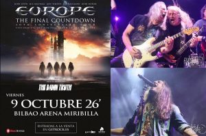 Europe actuará en el Bilbao Arena en octubre de 2026 dentro de gira de 40º aniversario de 'The final countdown'