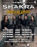 SHAKRA PRESENTARÁ JUST LIVE LOUD EN CUATRO CONCIERTOS EN ESPAÑA EN DICIEMBRE DE 2026